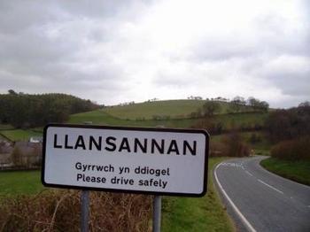 Arwydd Llansannan.JPG